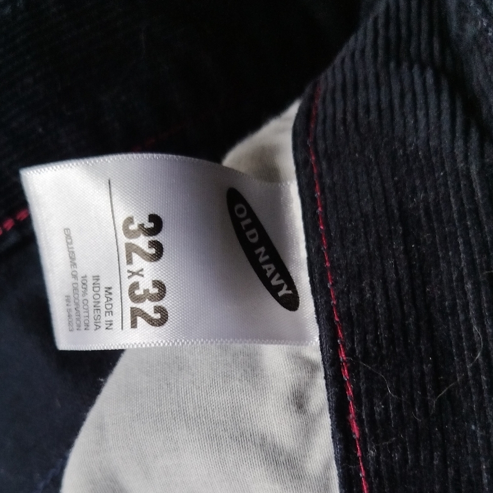 Old Navy Men's NAVY Corduroy LOOSE Fit Jean/ Pants Sz 32/32 - Picture 5 of 7